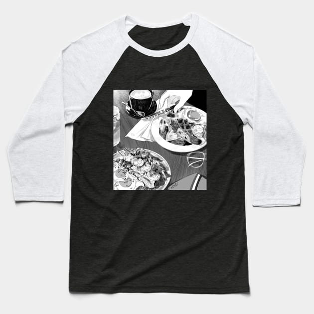 Brunch Date Baseball T-Shirt by eniddin